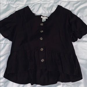 Urban Romantics black button shirt